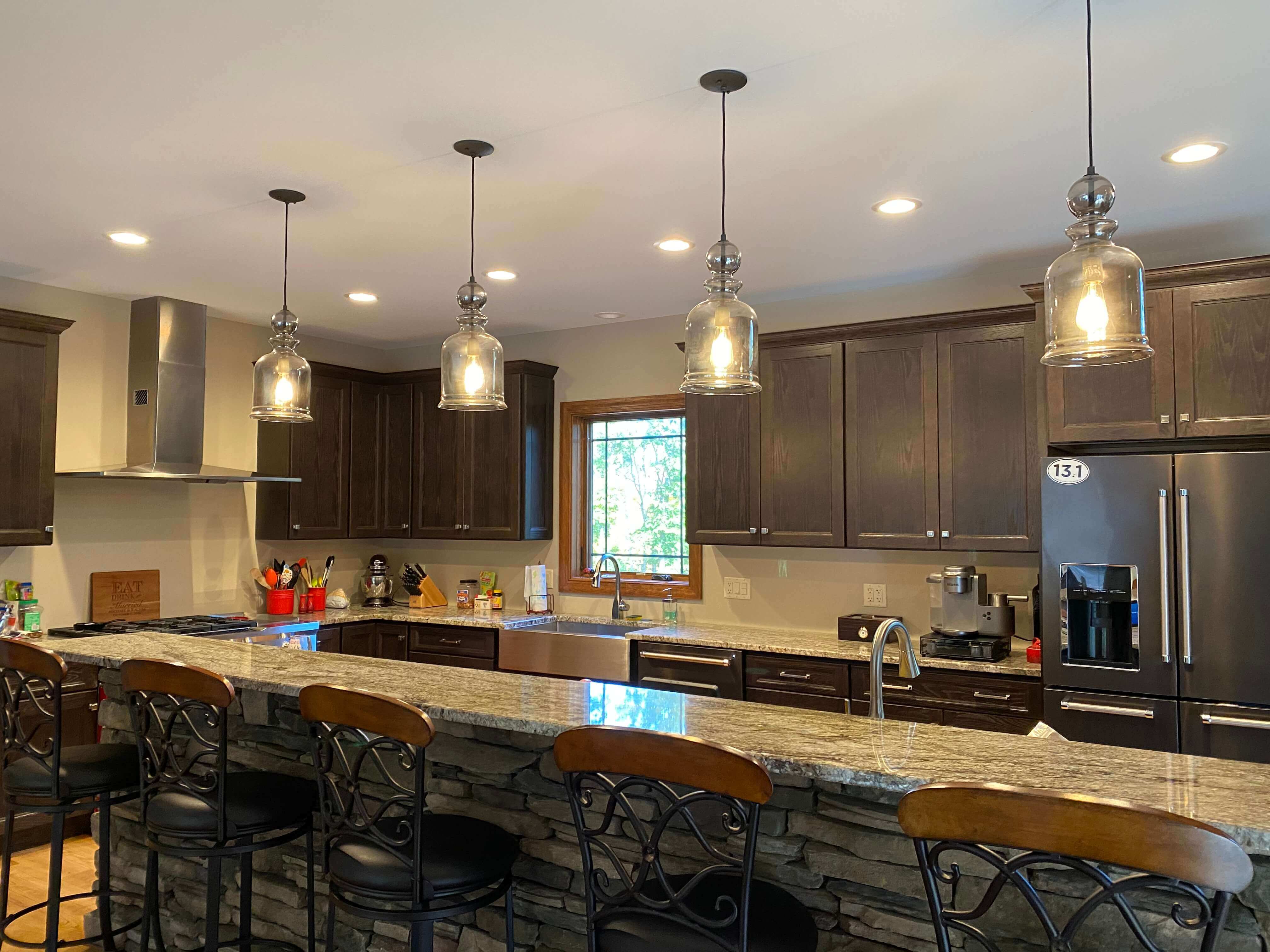 Kitchen lighting installation